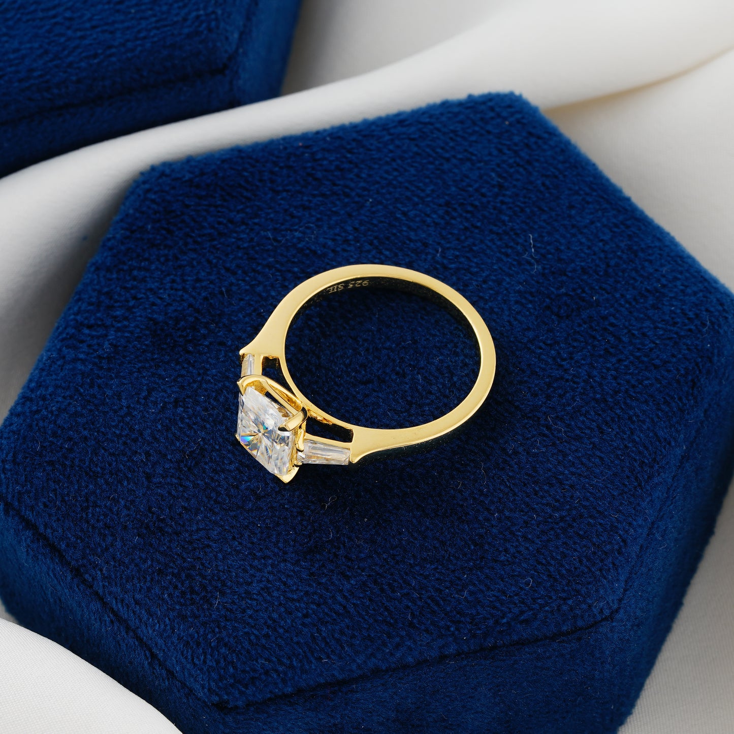 2.3 CT Radiant Cut Lab Grown Diamond Engagement Ring