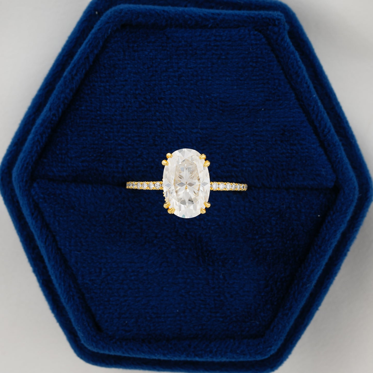 4.00 CT Oval Cut Lab Grown Diamond Engagement Ring