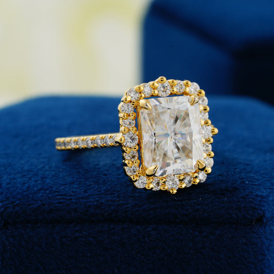 3.24 CT Radiant Cut Lab Grown Diamond Engagement Ring