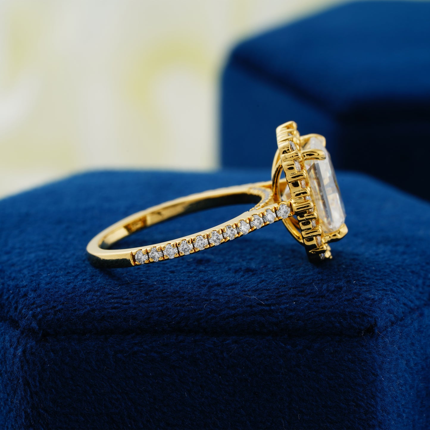 3.24 CT Radiant Cut Lab Grown Diamond Engagement Ring