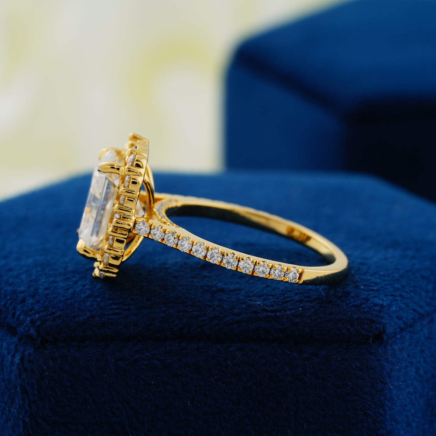 3.24 CT Radiant Cut Lab Grown Diamond Engagement Ring