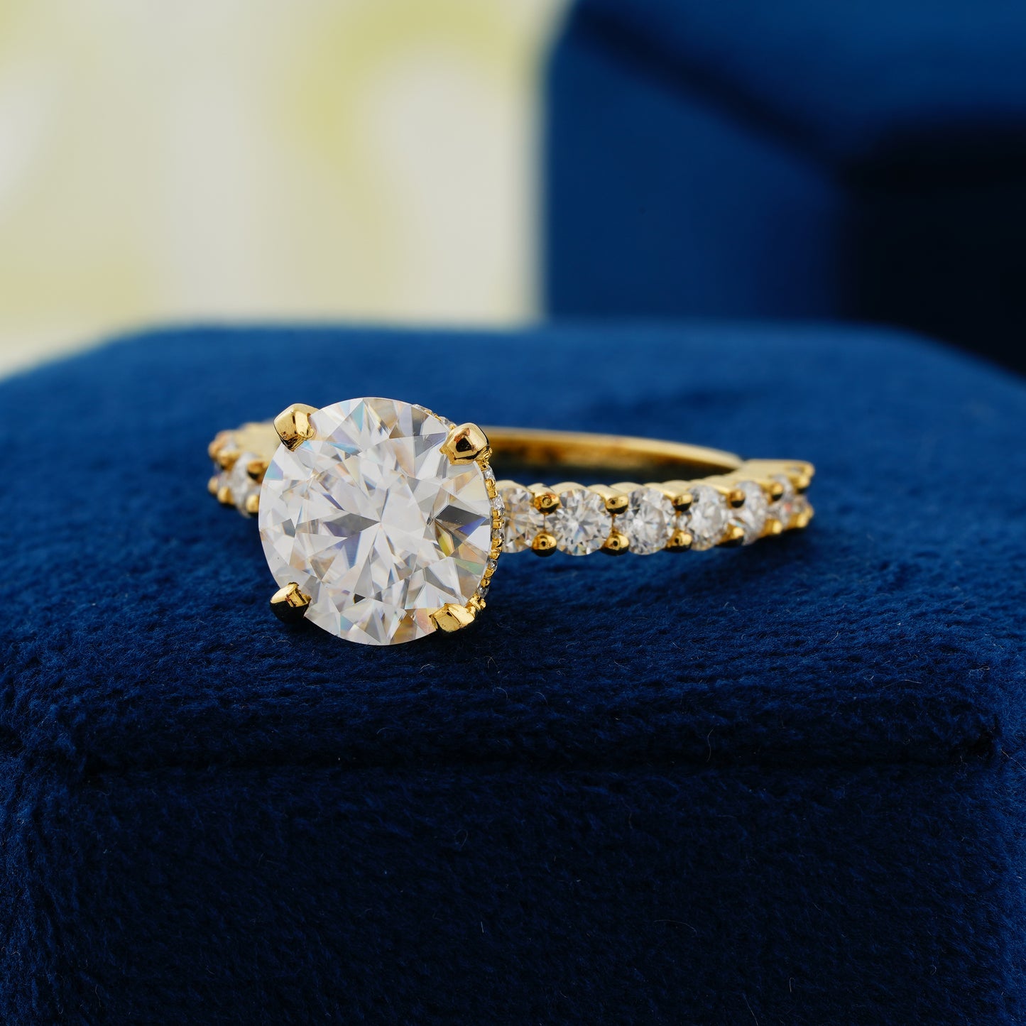 2.75 CT Round Cut Lab Grown Diamond Engagement Ring