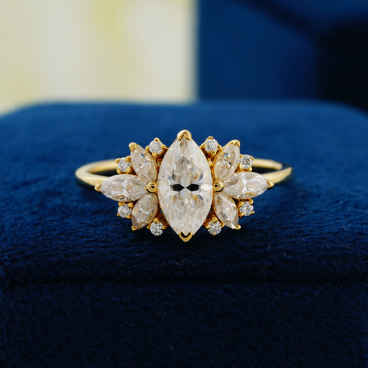 1 CT Marquise Cut Lab Grown Diamond Ring