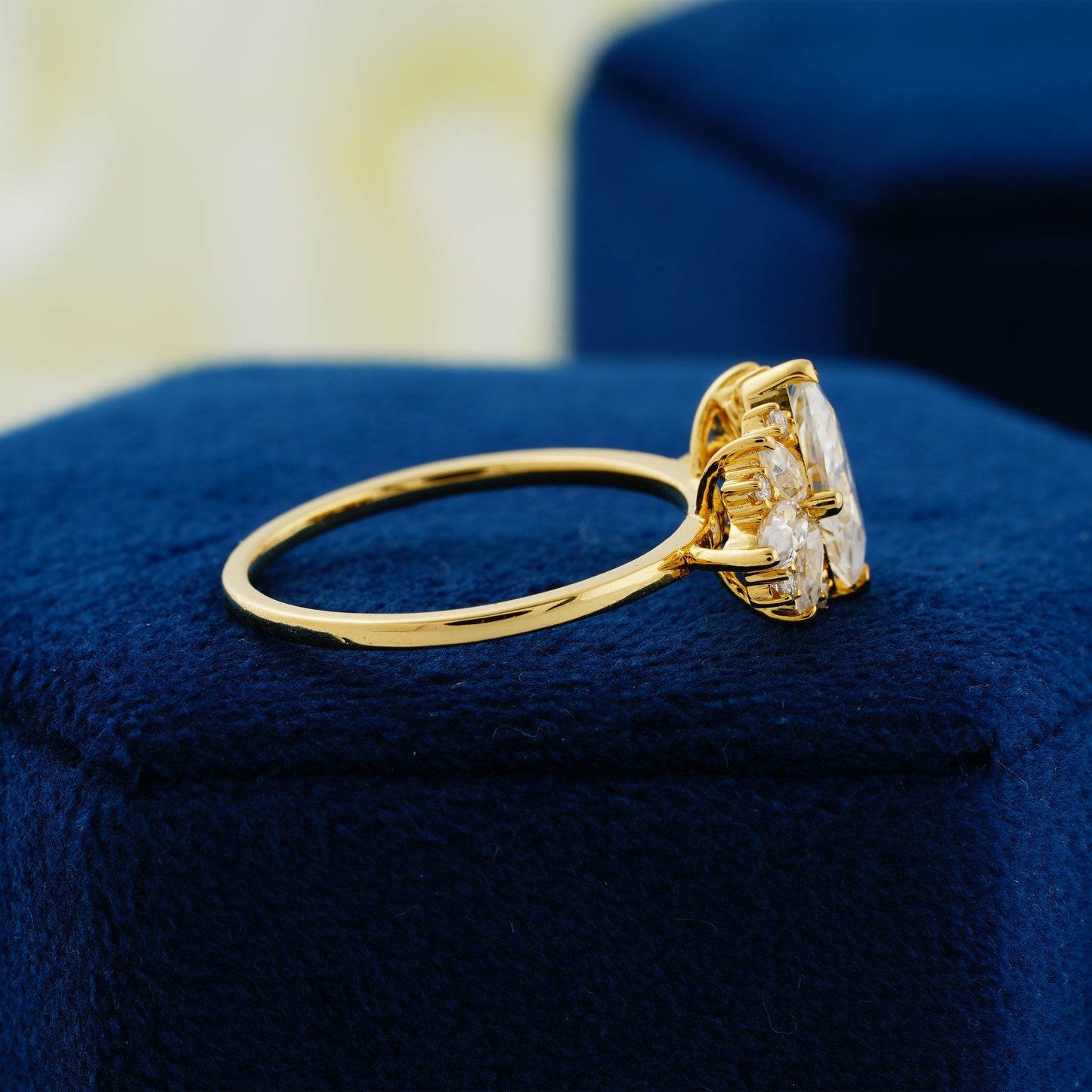 1 CT Marquise Cut Lab Grown Diamond Ring