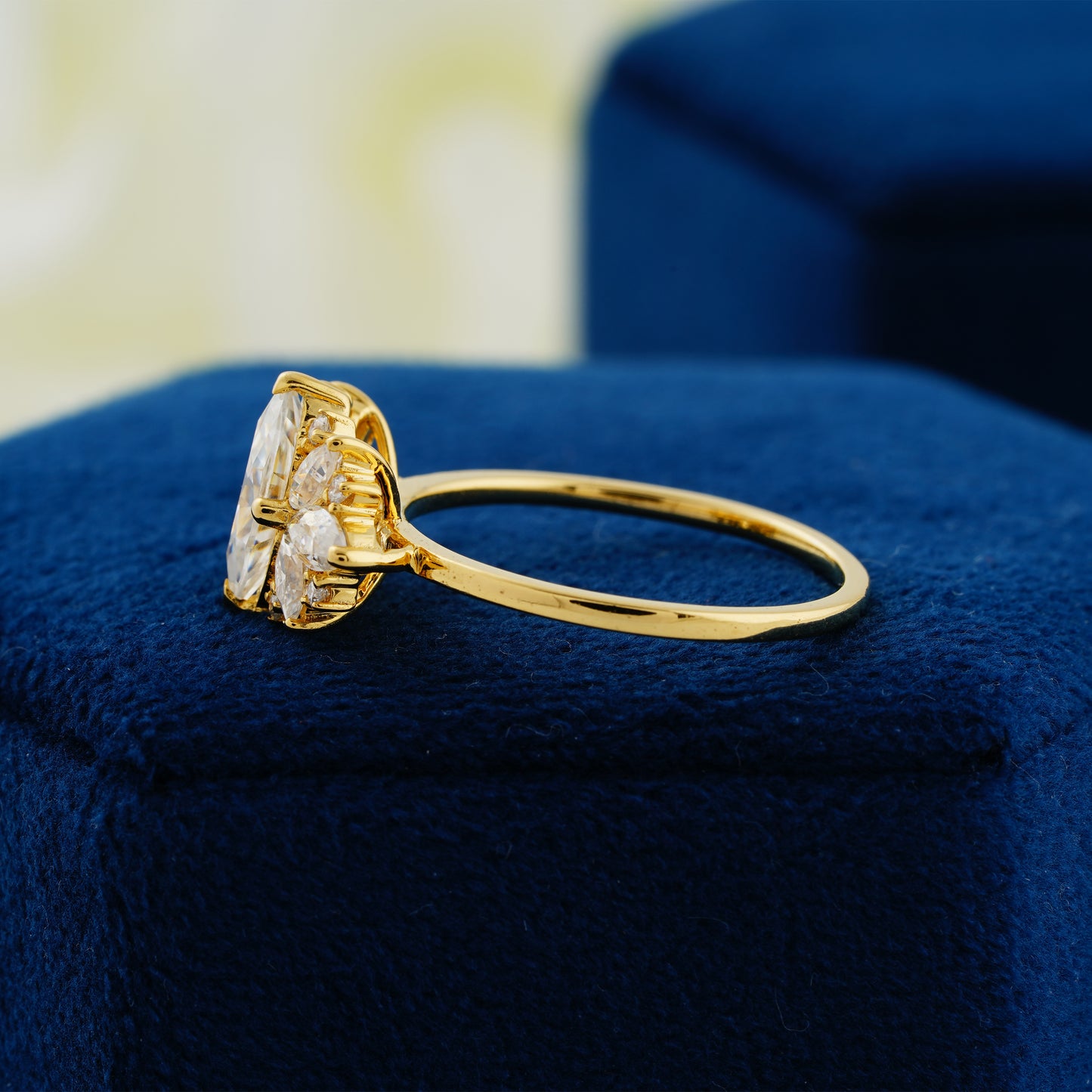 1 CT Marquise Cut Lab Grown Diamond Ring