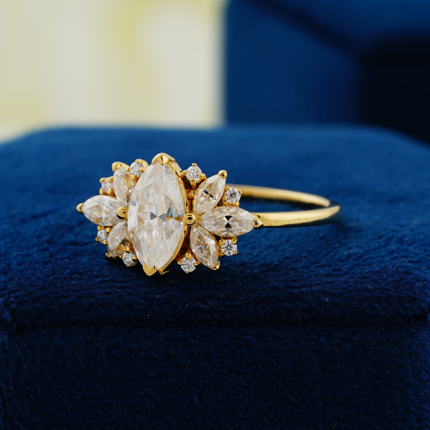 1 CT Marquise Cut Lab Grown Diamond Ring