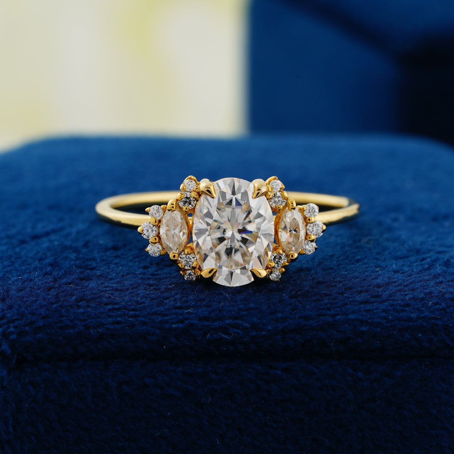 1.33 CT Oval Cut Lab Grown Diamond Ring