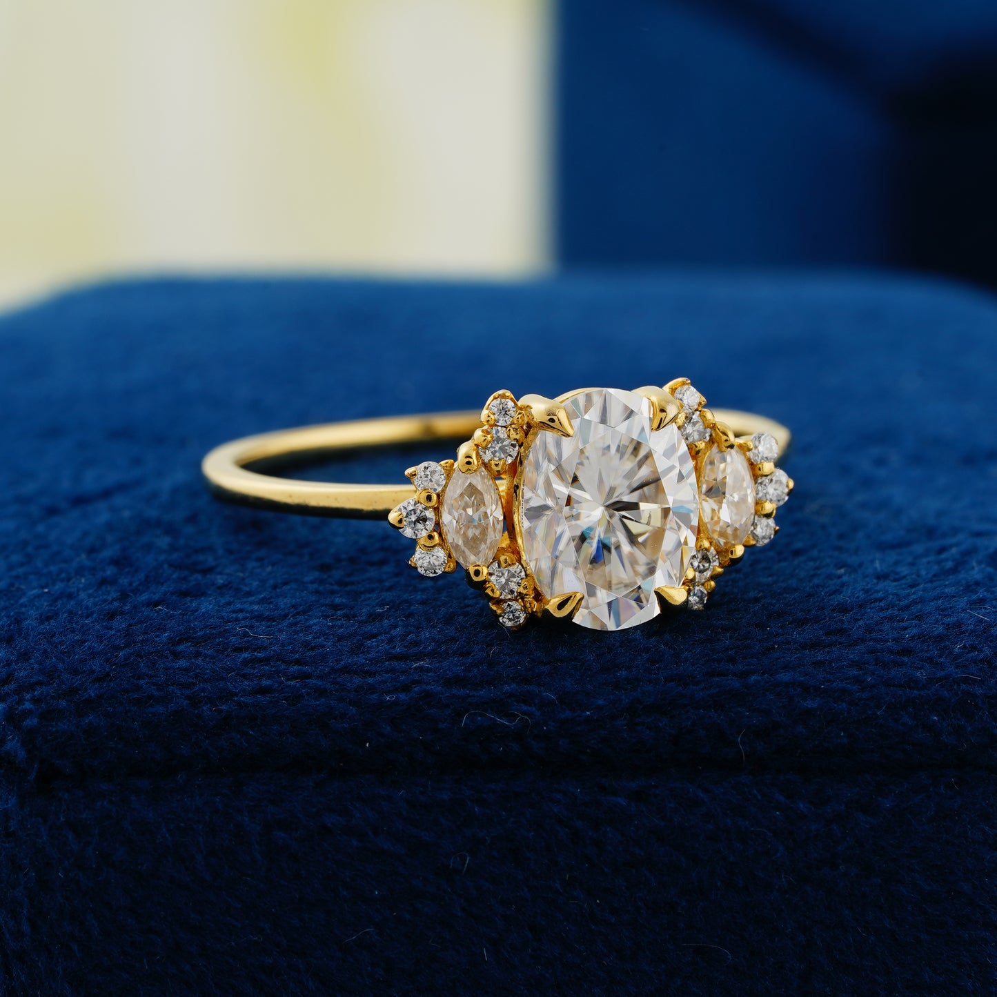 1.33 CT Oval Cut Lab Grown Diamond Ring