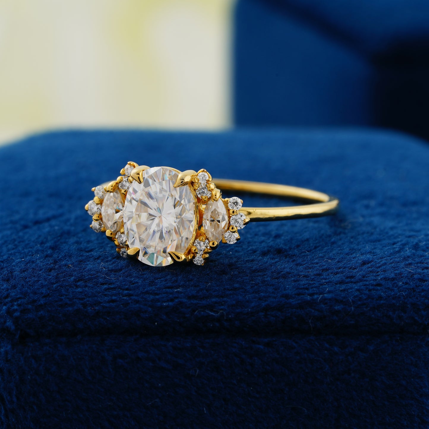 1.33 CT Oval Cut Lab Grown Diamond Ring