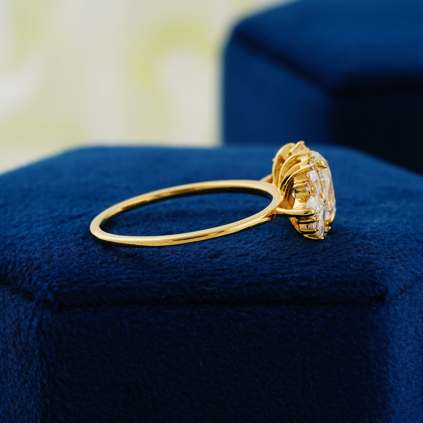 1.33 CT Oval Cut Lab Grown Diamond Engagement Ring