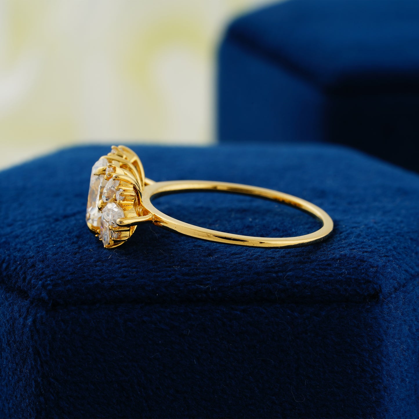 1.33 CT Oval Cut Lab Grown Diamond Engagement Ring