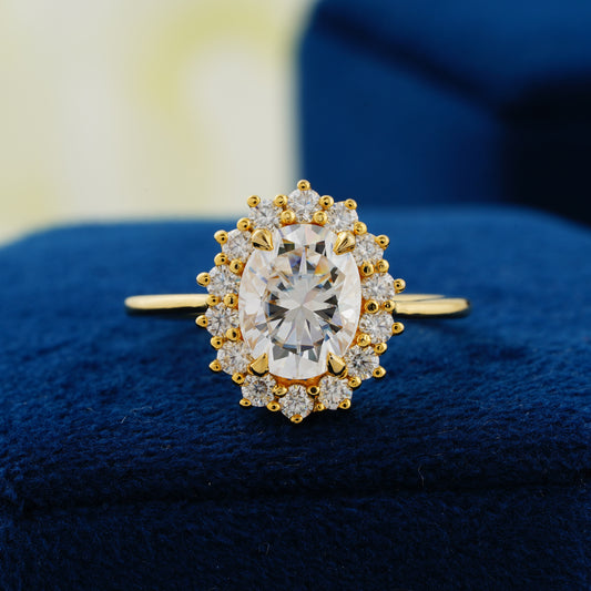 2.00 CT Oval Cut Lab Grown Diamond Engagement Ring