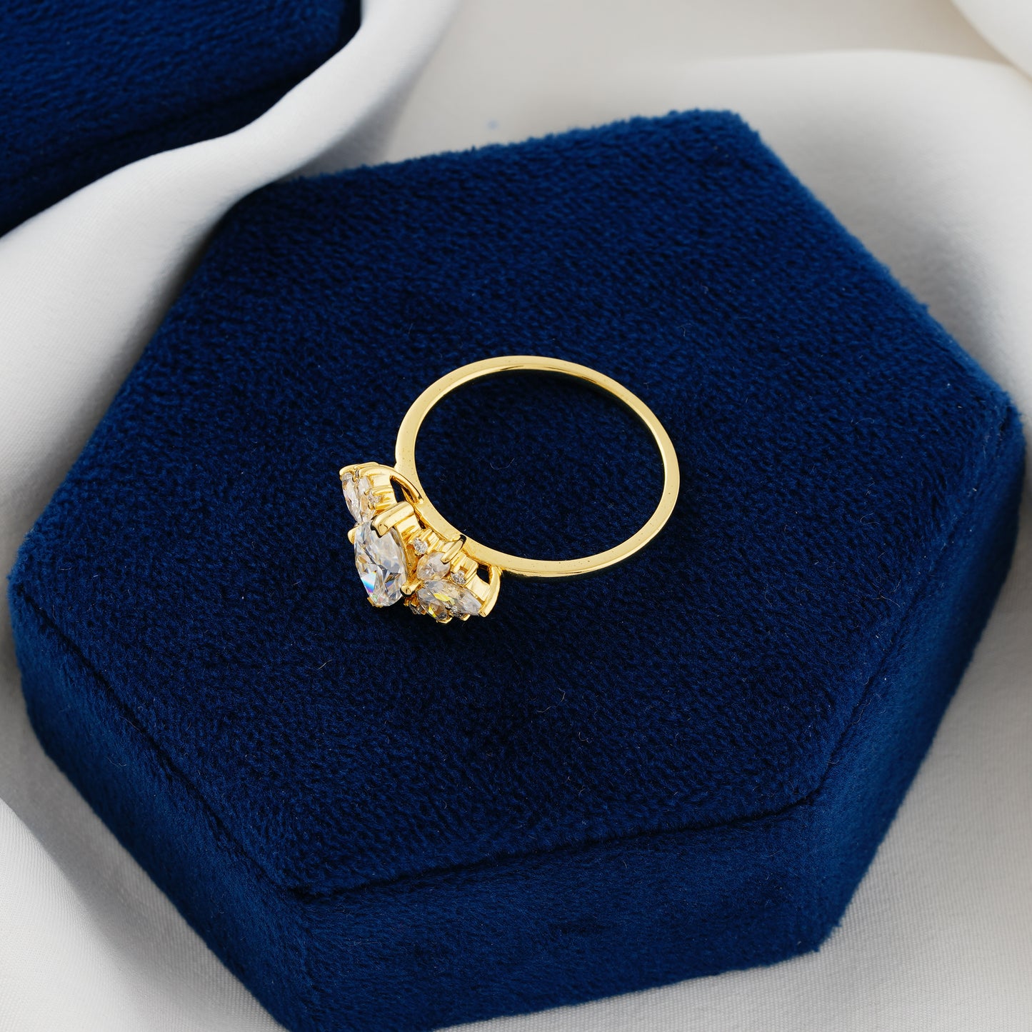 1 CT Marquise Cut Lab Grown Diamond Ring