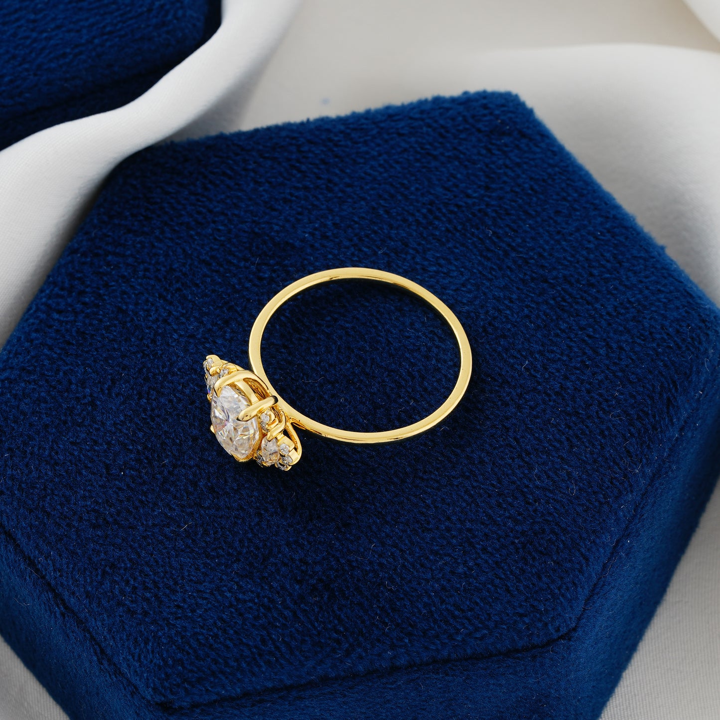 1.33 CT Oval Cut Lab Grown Diamond Ring