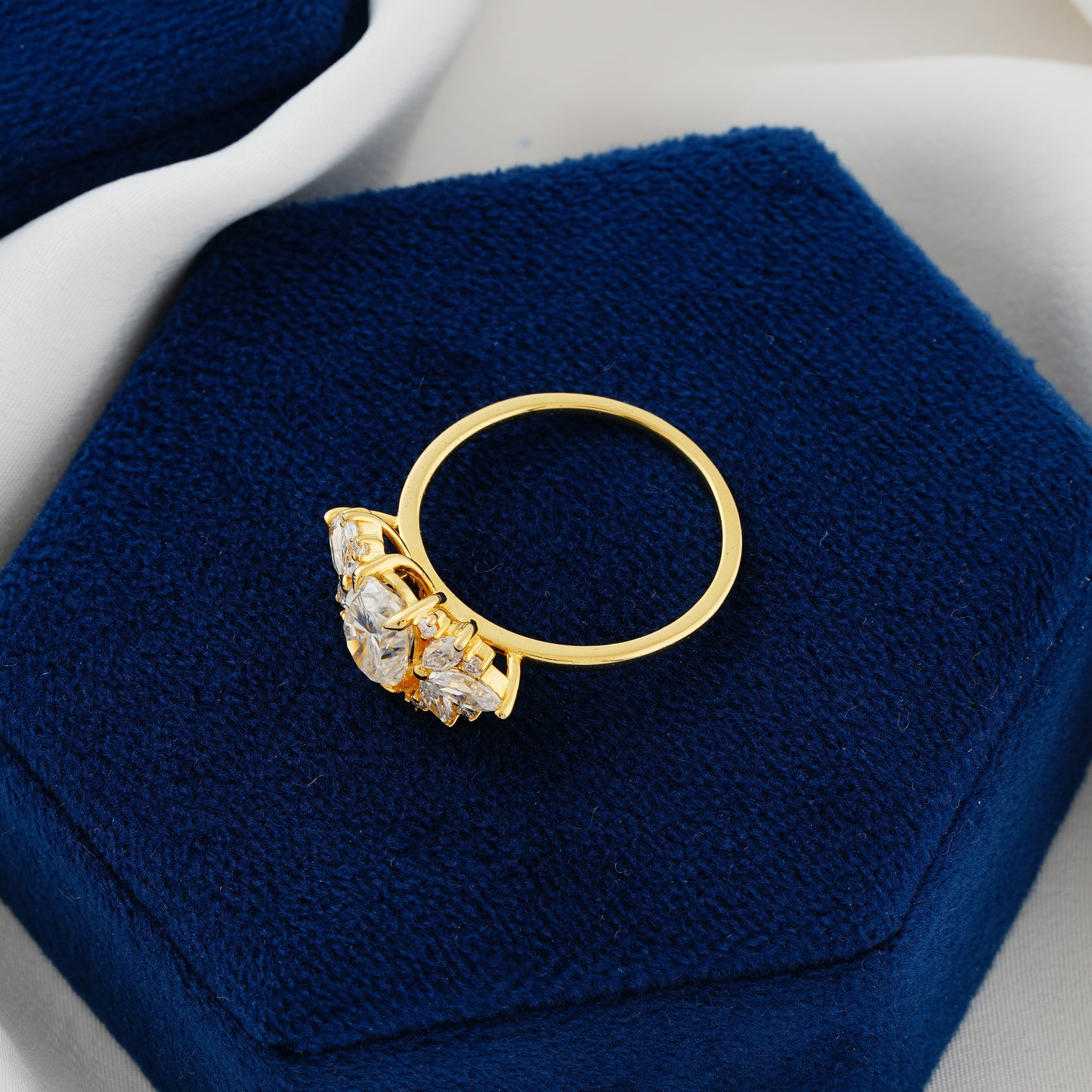 1.33 CT Oval Cut Lab Grown Diamond Engagement Ring