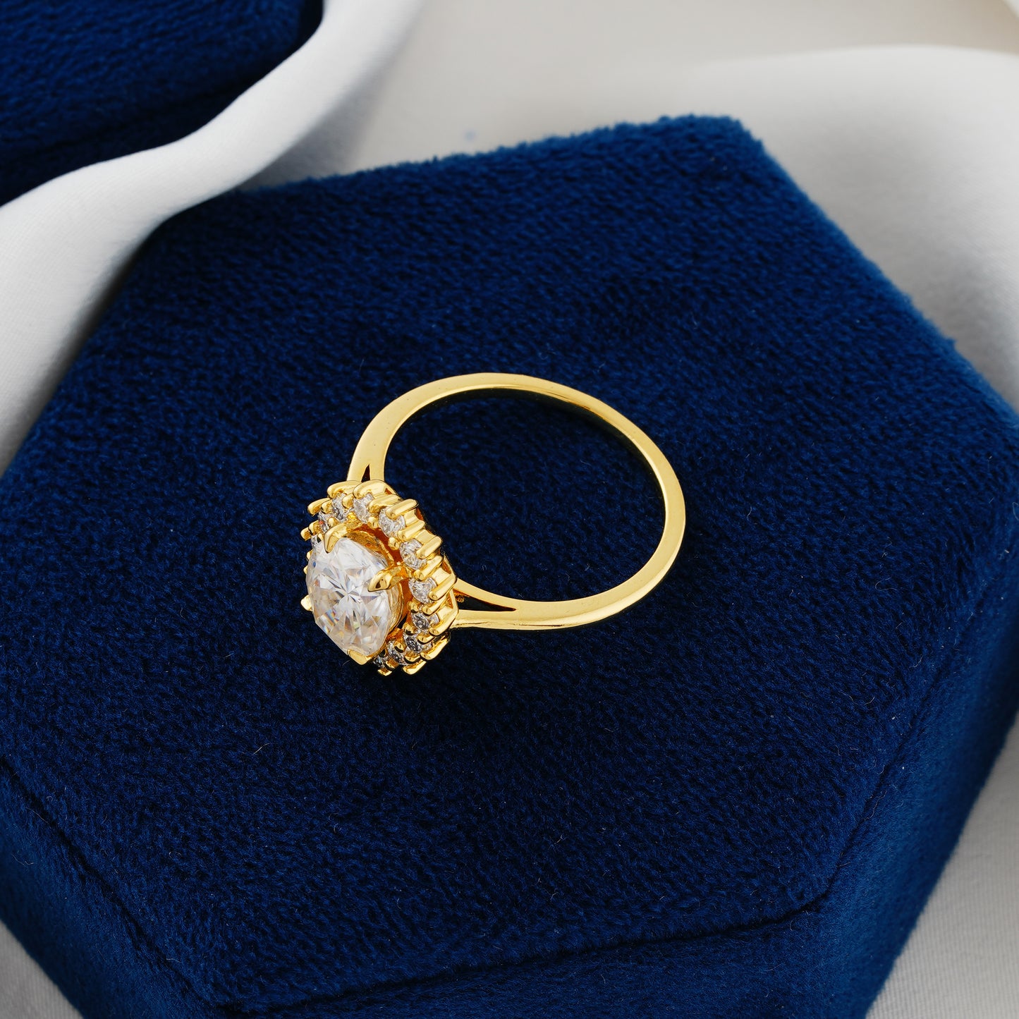 2.00 CT Oval Cut Lab Grown Diamond Engagement Ring