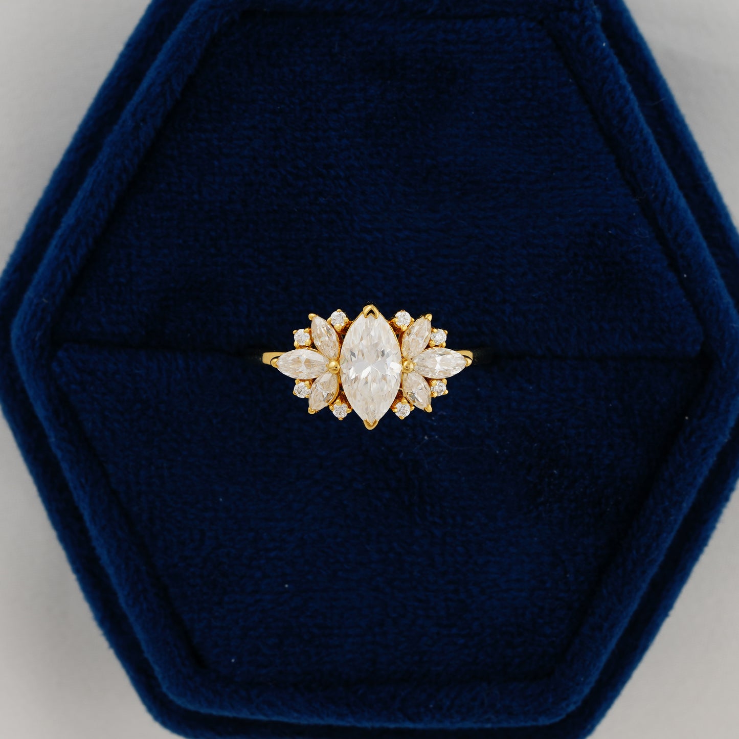 1 CT Marquise Cut Lab Grown Diamond Ring