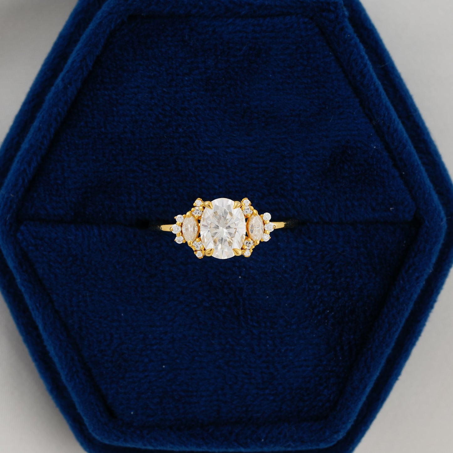 1.33 CT Oval Cut Lab Grown Diamond Ring