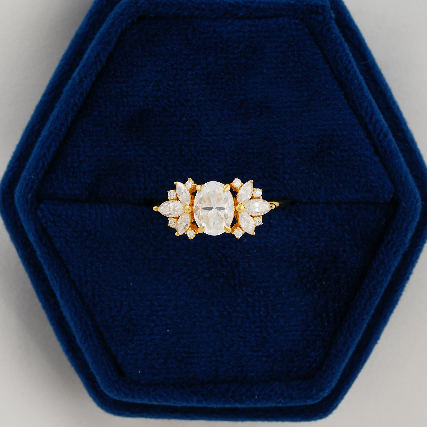 1.33 CT Oval Cut Lab Grown Diamond Engagement Ring