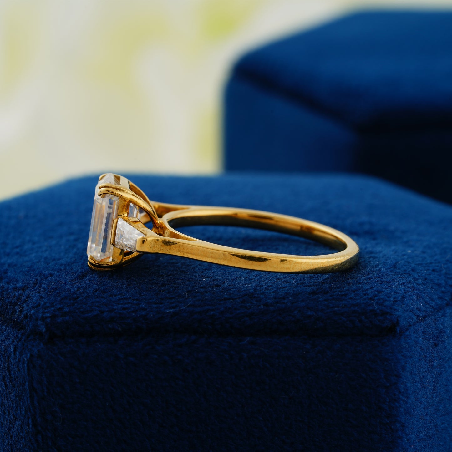 Timeless Brilliance — 2.30 CT Emerald Cut Lab Grown Diamond Engagement Ring