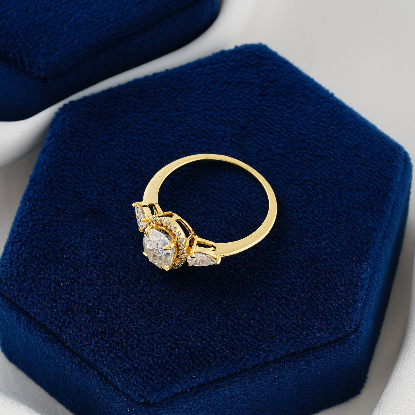 1.33 CT Oval Lab Grown Diamond Halo Ring