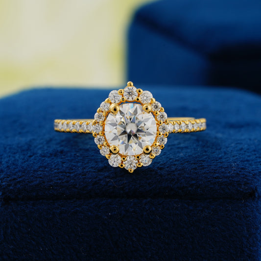 1.25 CT Round Cut Lab Grown Diamond Halo Ring – A Circle of Love and Eternal Brilliance