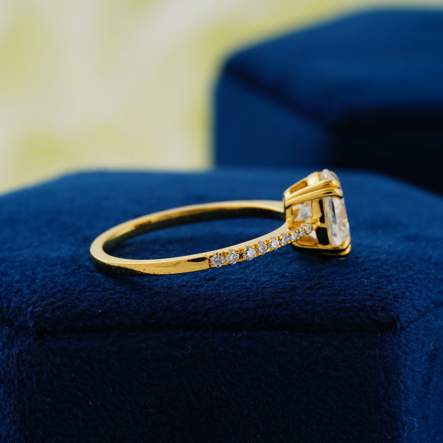 1.6 CT Oval Cut Lab Grown Diamond Engagement Ring – Eternal Bloom