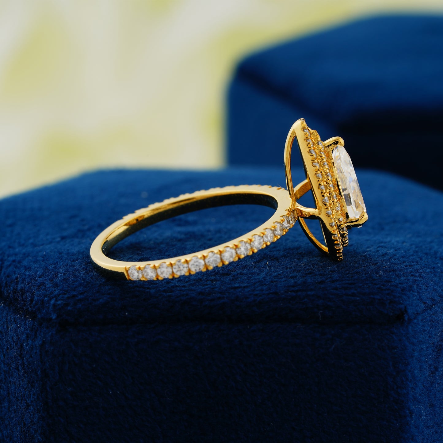 1.33 CT Pear Cut Lab Grown Diamond Double Halo Engagement Ring – The Eternal Teardrop