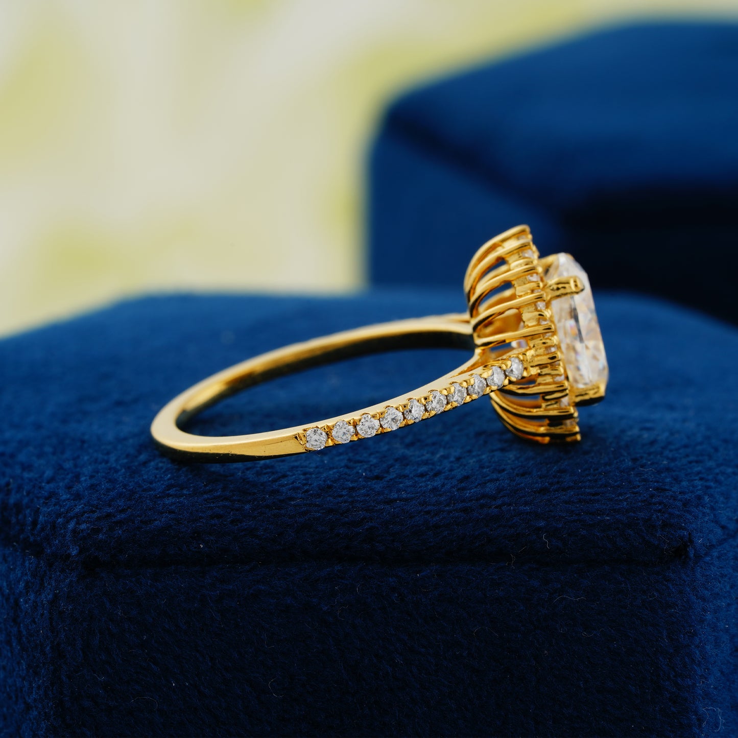 1.91 CT Oval Cut Lab Grown Diamond Halo Engagement Ring – The Grace of Forever