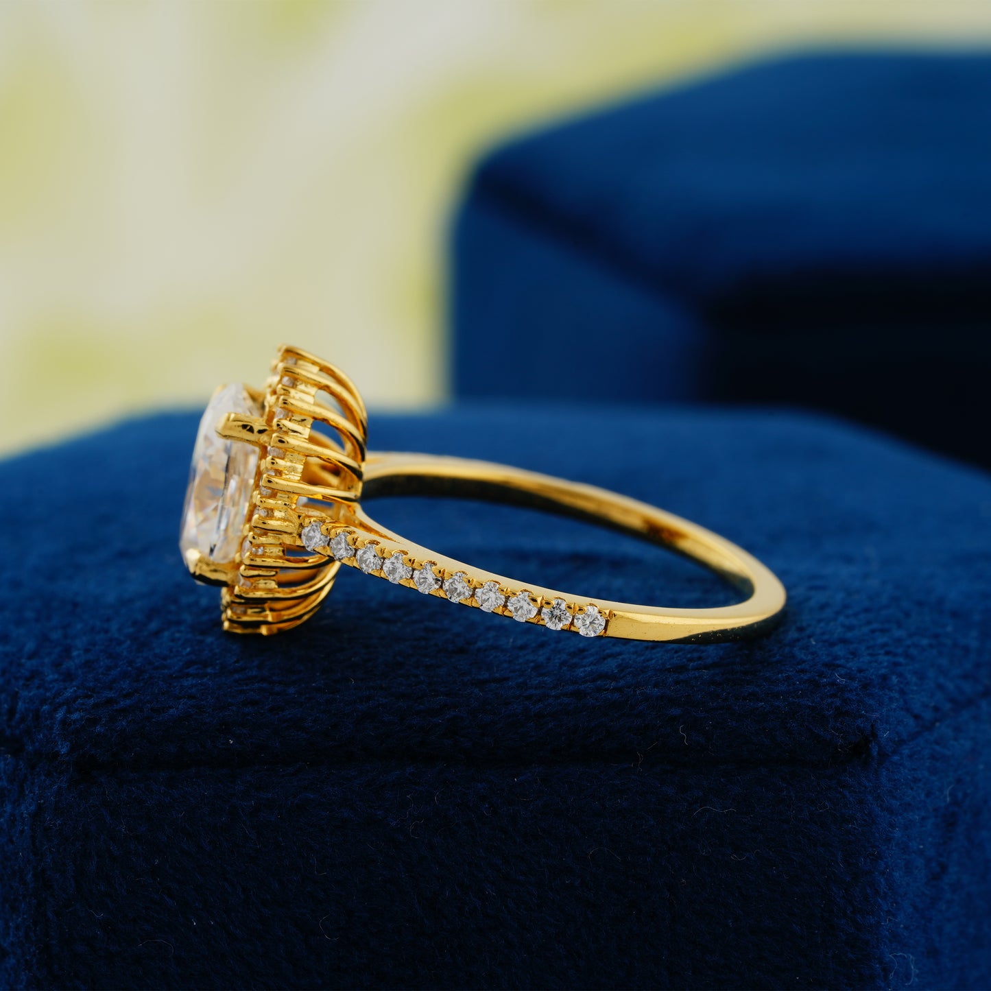 1.91 CT Oval Cut Lab Grown Diamond Halo Engagement Ring – The Grace of Forever