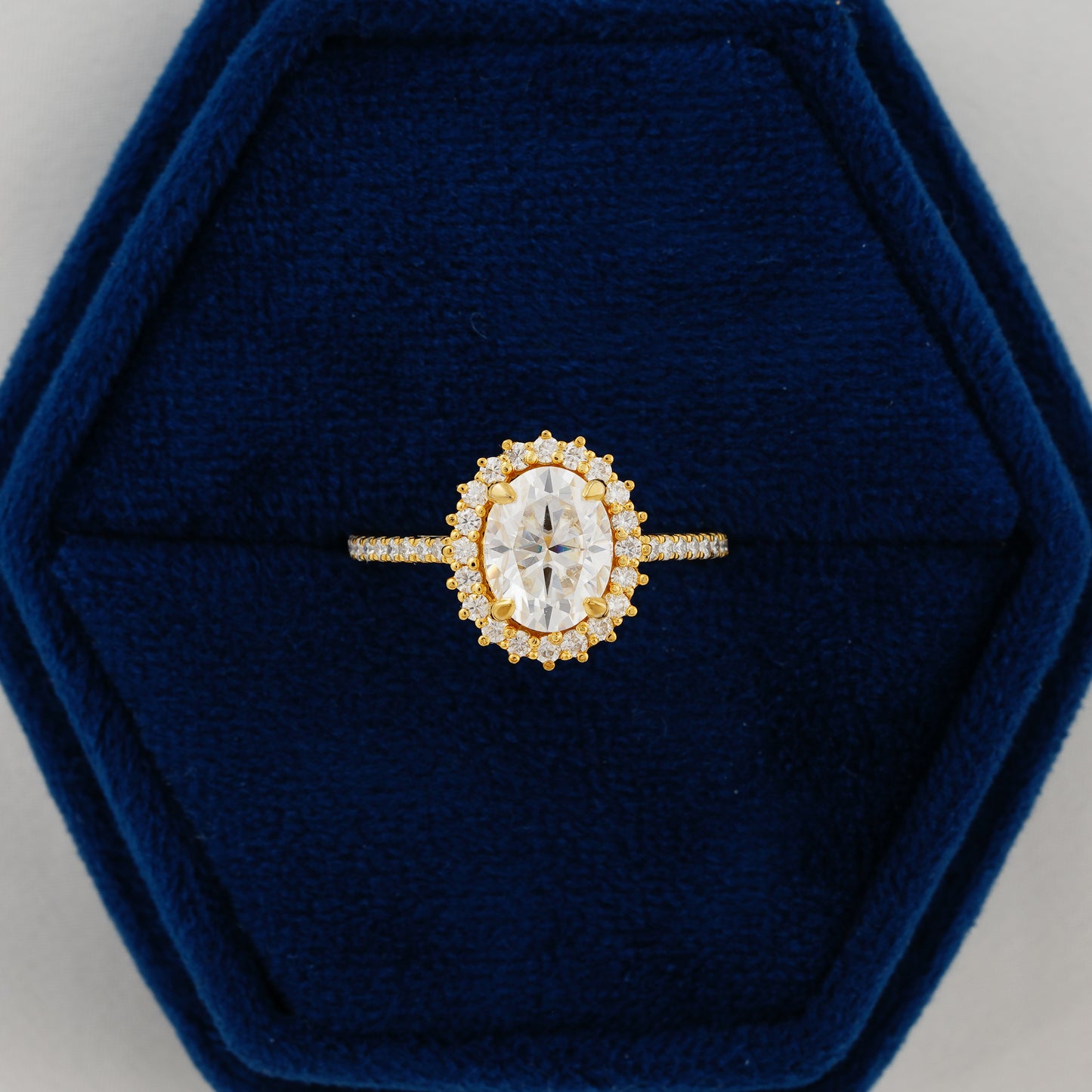 1.91 CT Oval Cut Lab Grown Diamond Halo Engagement Ring – The Grace of Forever