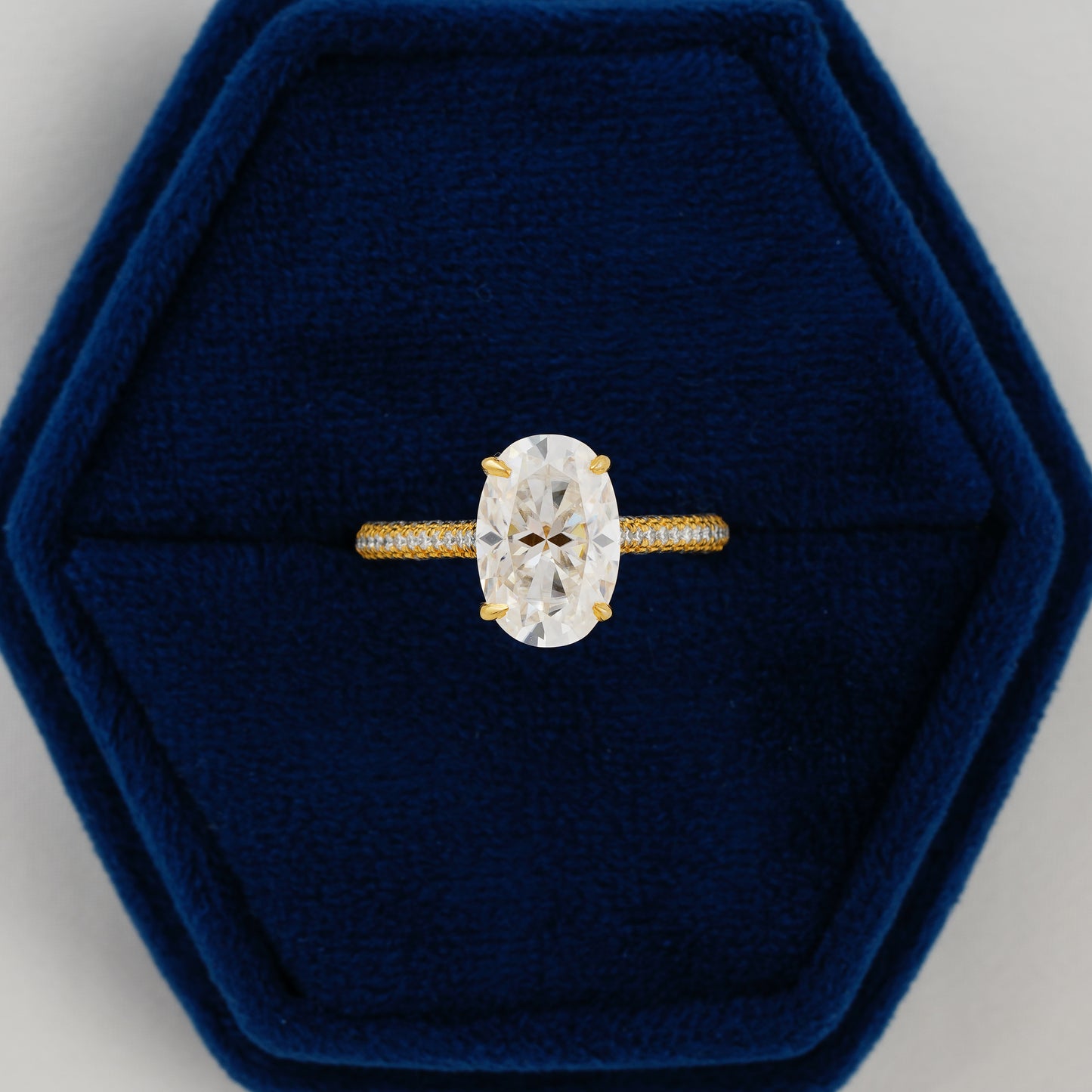 1.6 CT Oval Cut Lab Grown Diamond Engagement Ring – Eternal Bloom