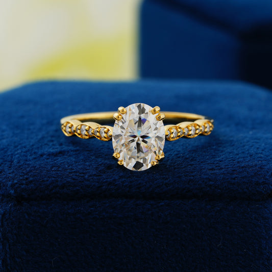 1.91 CT Oval Cut Lab Grown Diamond Ring – A Promise of Forever Sparkle
