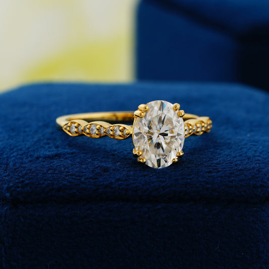 1.91 CT Oval Cut Lab Grown Diamond Ring – A Promise of Forever Sparkle
