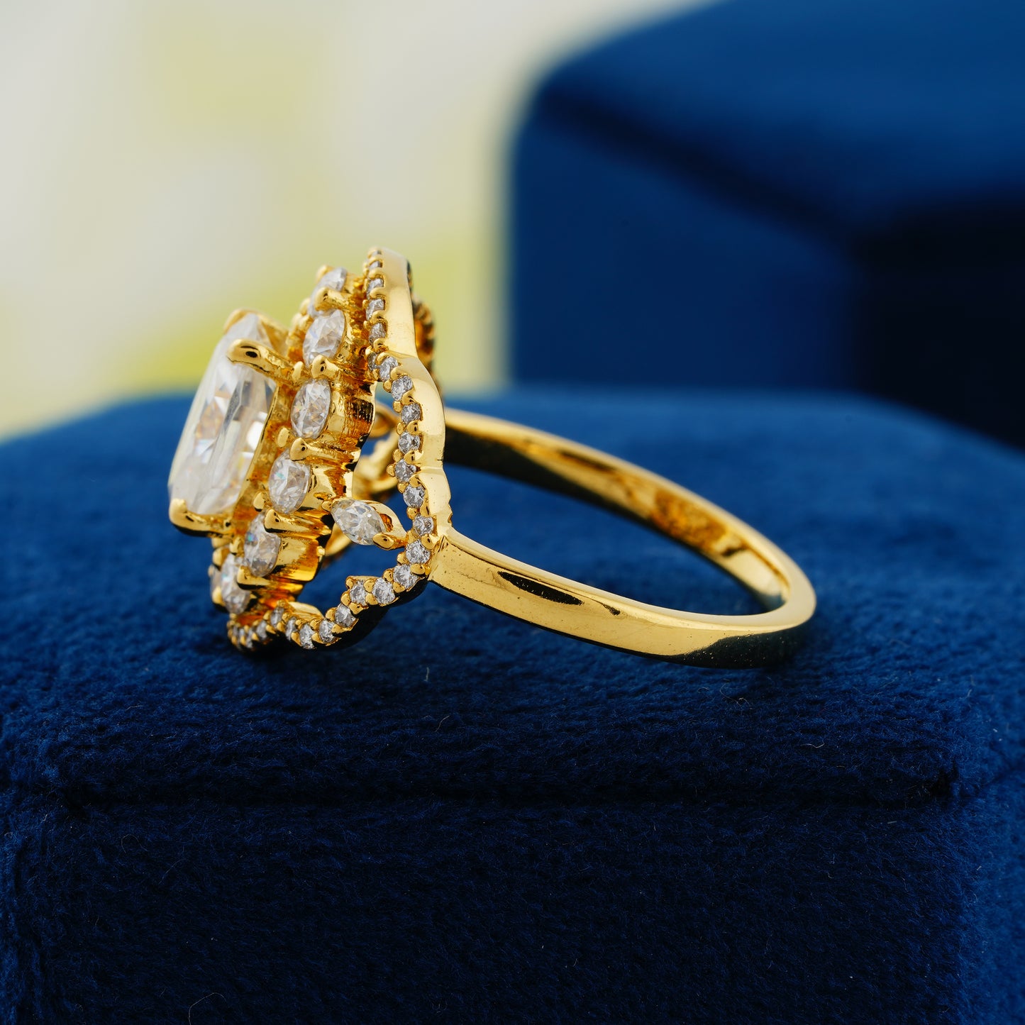 1.91ct Oval Floral  Diamond Ring