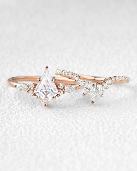 Celestia Kite Cut Lab Grown Diamond Bridal Set