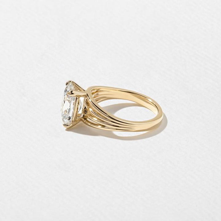Cushion Lab Diamond Solitaire with Triple Split Band