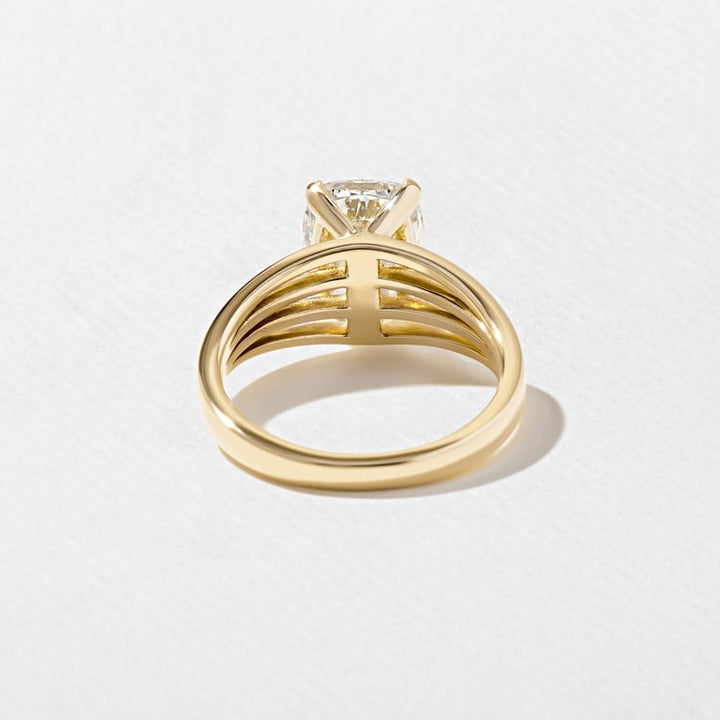 Cushion Lab Diamond Solitaire with Triple Split Band