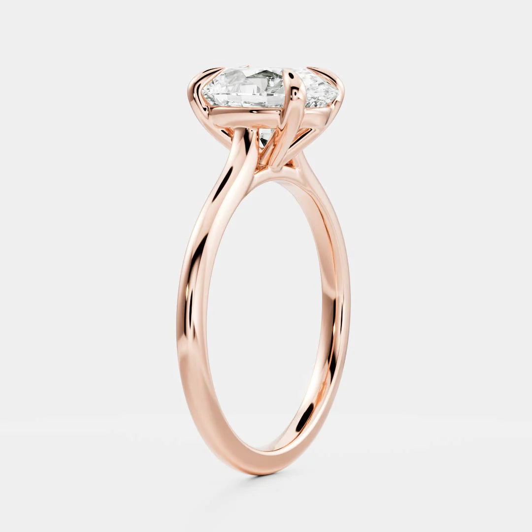 Oval Lab-Grown Diamond Solitaire Engagement Ring
