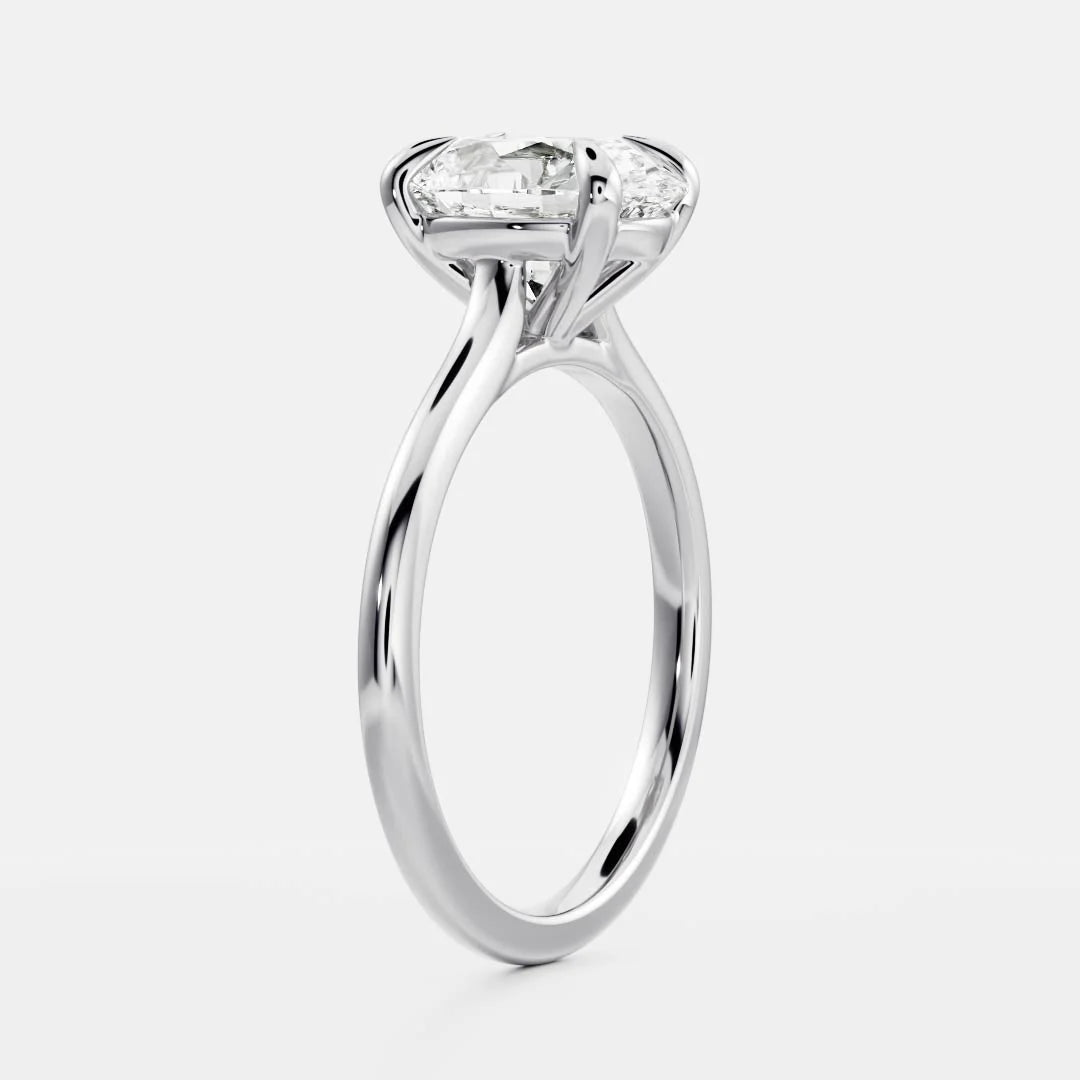Oval Lab-Grown Diamond Solitaire Engagement Ring