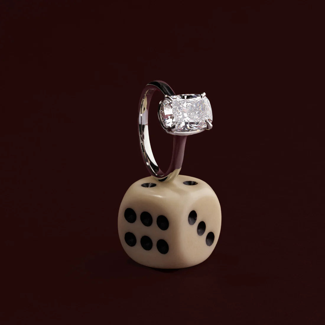 Cushion Cut Lab-Grown Diamond Bezel & 4-Prong Engagement Ring