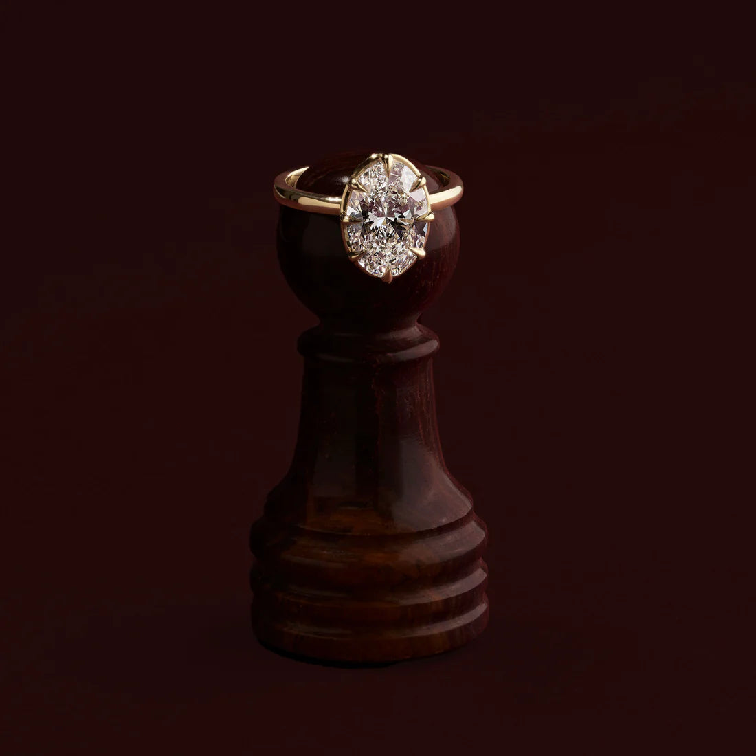 Oval Cut Lab-Grown Diamond Bezel & Multi-Prong Engagement Ring