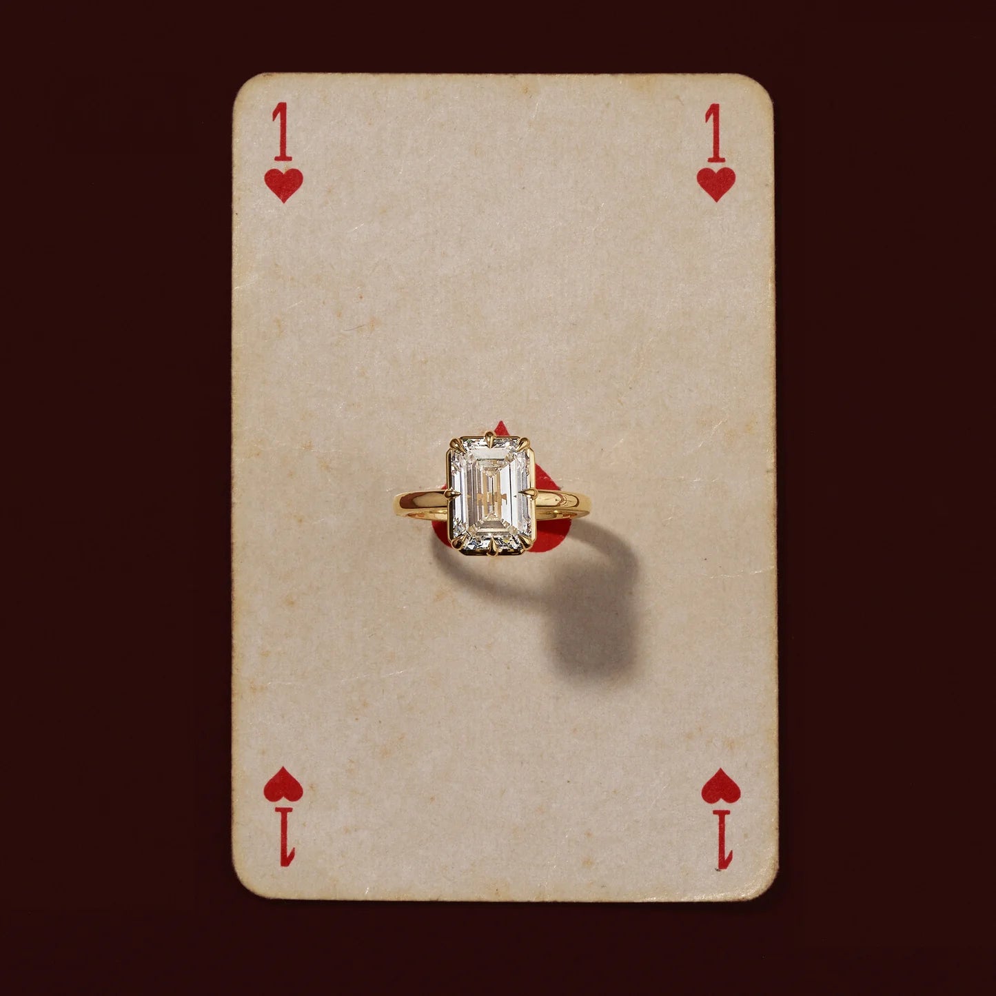 Emerald Cut Lab-Grown Diamond Bezel & Multi-Prong Engagement Ring