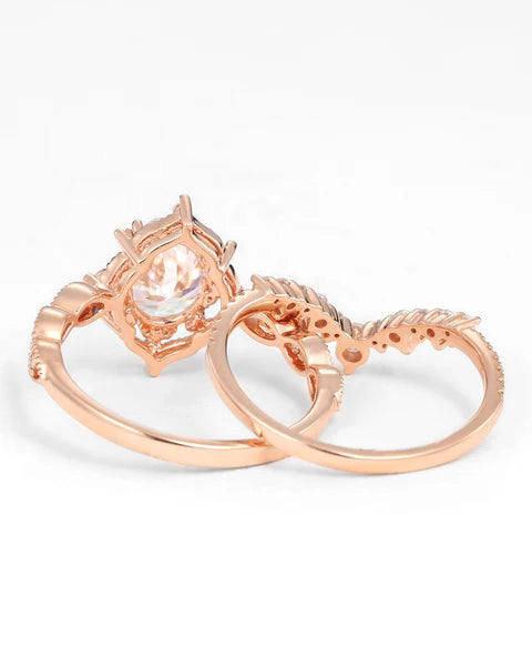 Aurora Vintage Oval Lab Grown Diamond Bridal Set