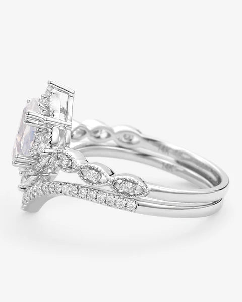 Aurora Vintage Oval Lab Grown Diamond Bridal Set