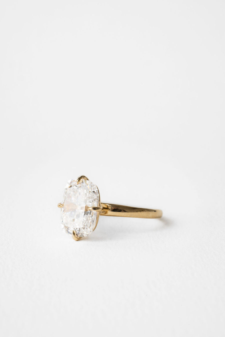 Cushion Lab-Grown Diamond Matte Band Solitaire Engagement Ring