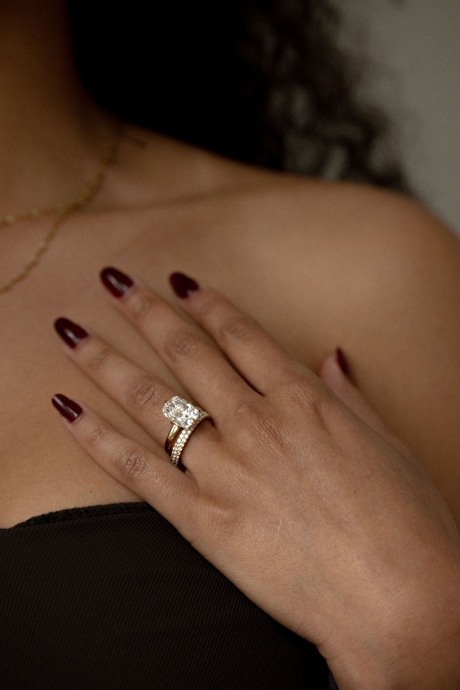 Cushion Lab-Grown Diamond Matte Band Solitaire Engagement Ring