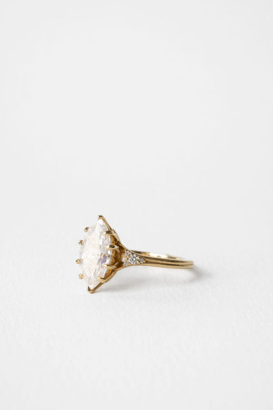 Marquise Lab-Grown Diamond Vintage Cluster Engagement Ring