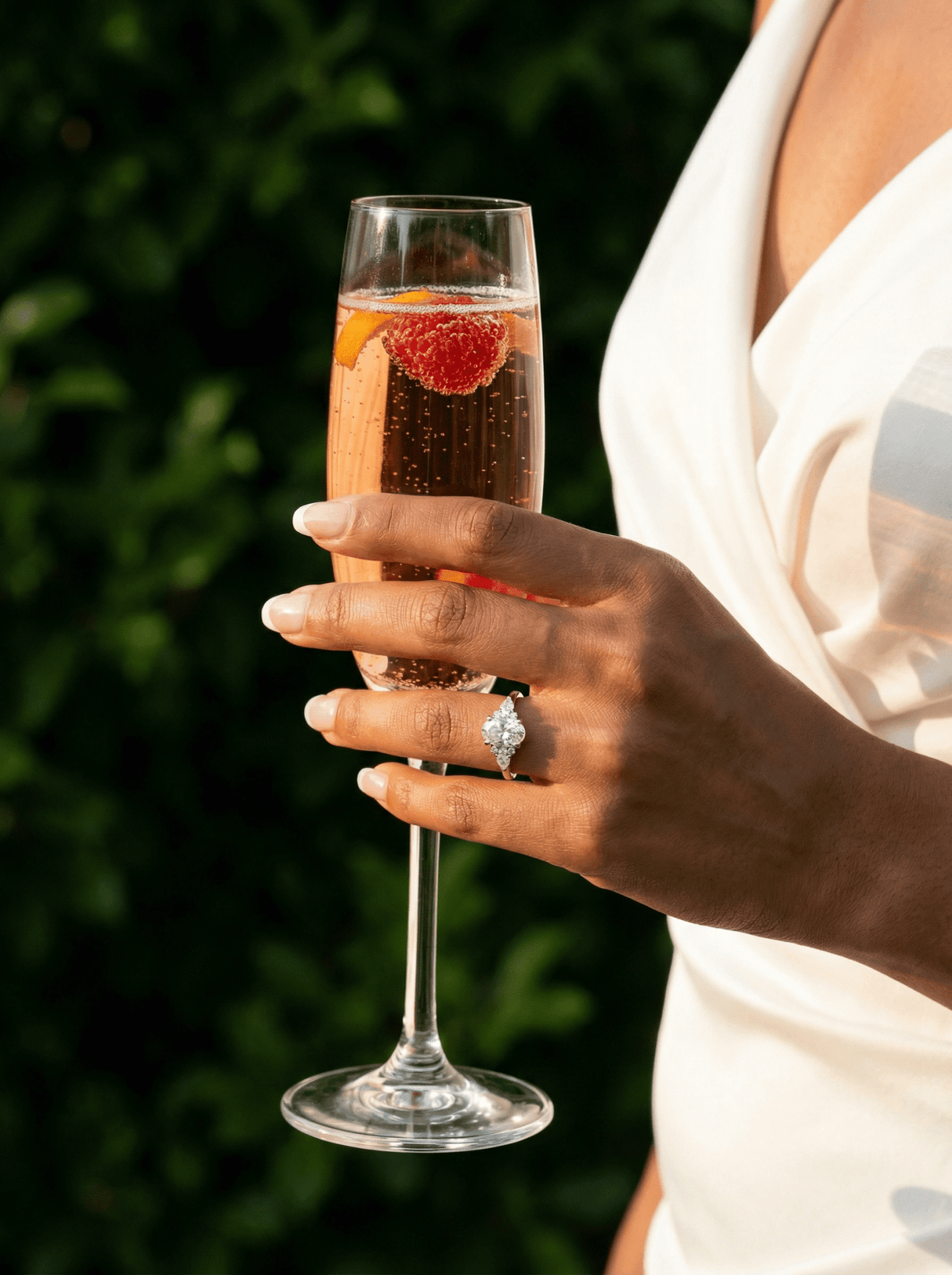 Oval Lab-Grown Diamond Pear Cluster Accent Ring