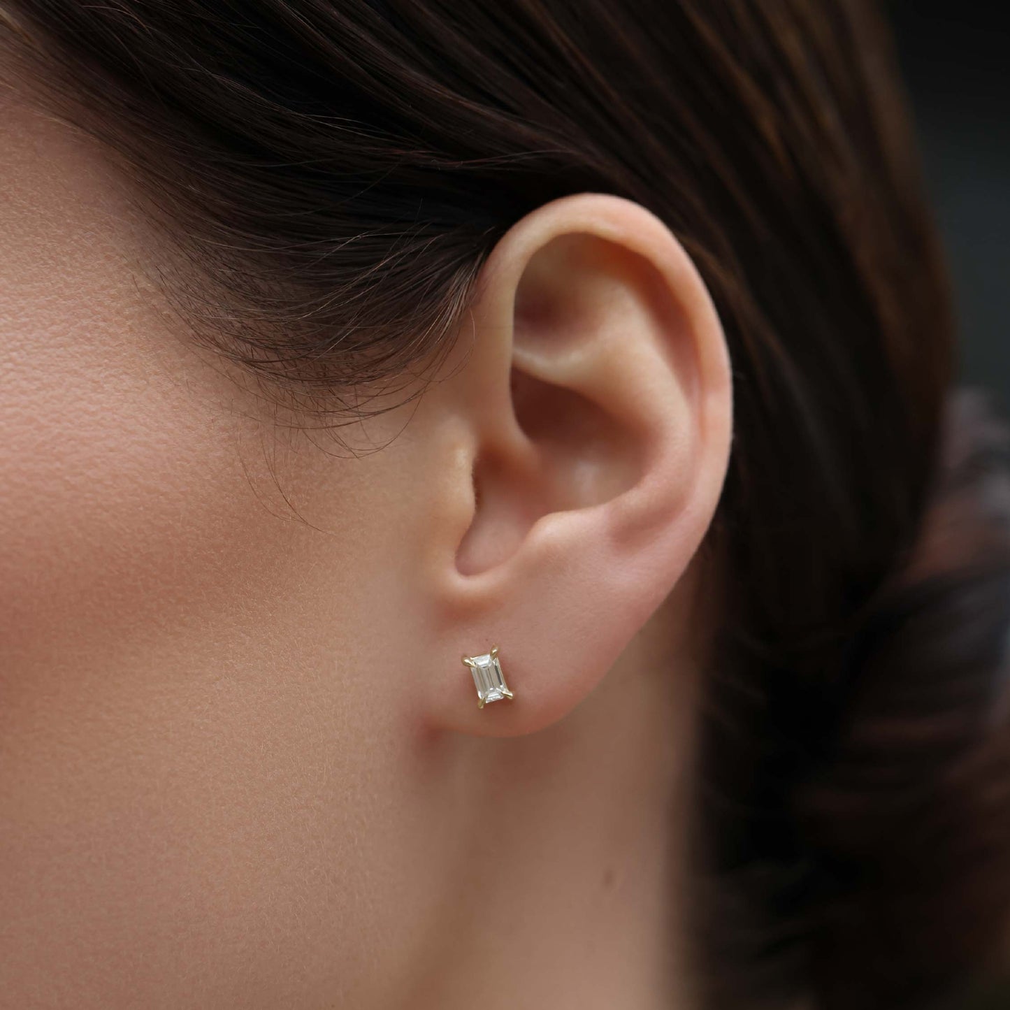 The Cleo Emerald Cut Lab-Grown Diamond Studs